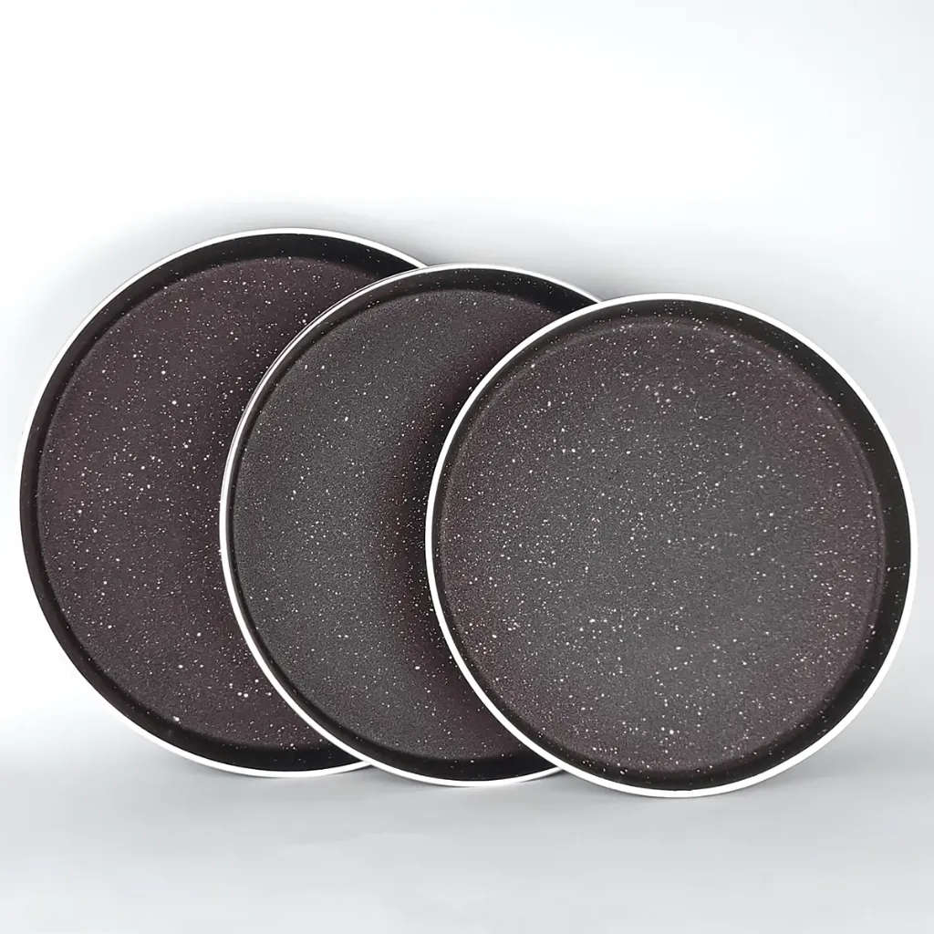 [f-piz-g-plk] طقم صنية بيتزا 3 قطعة فورتي (أسود)